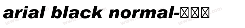 arial black normal字体转换